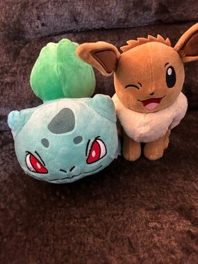 Eevee & Bulbasaur Plush Toys
